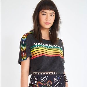 Farm Rio Yawanawa beaded t-shirt
